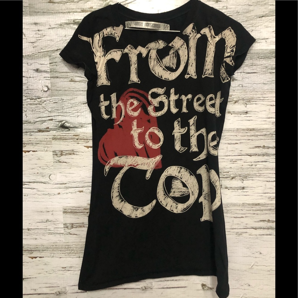 ZARA TRAFALUC graphic long tee.